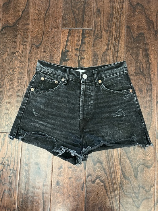 Zara Pants - Zara Black Distressed High-Rise Denim Shorts